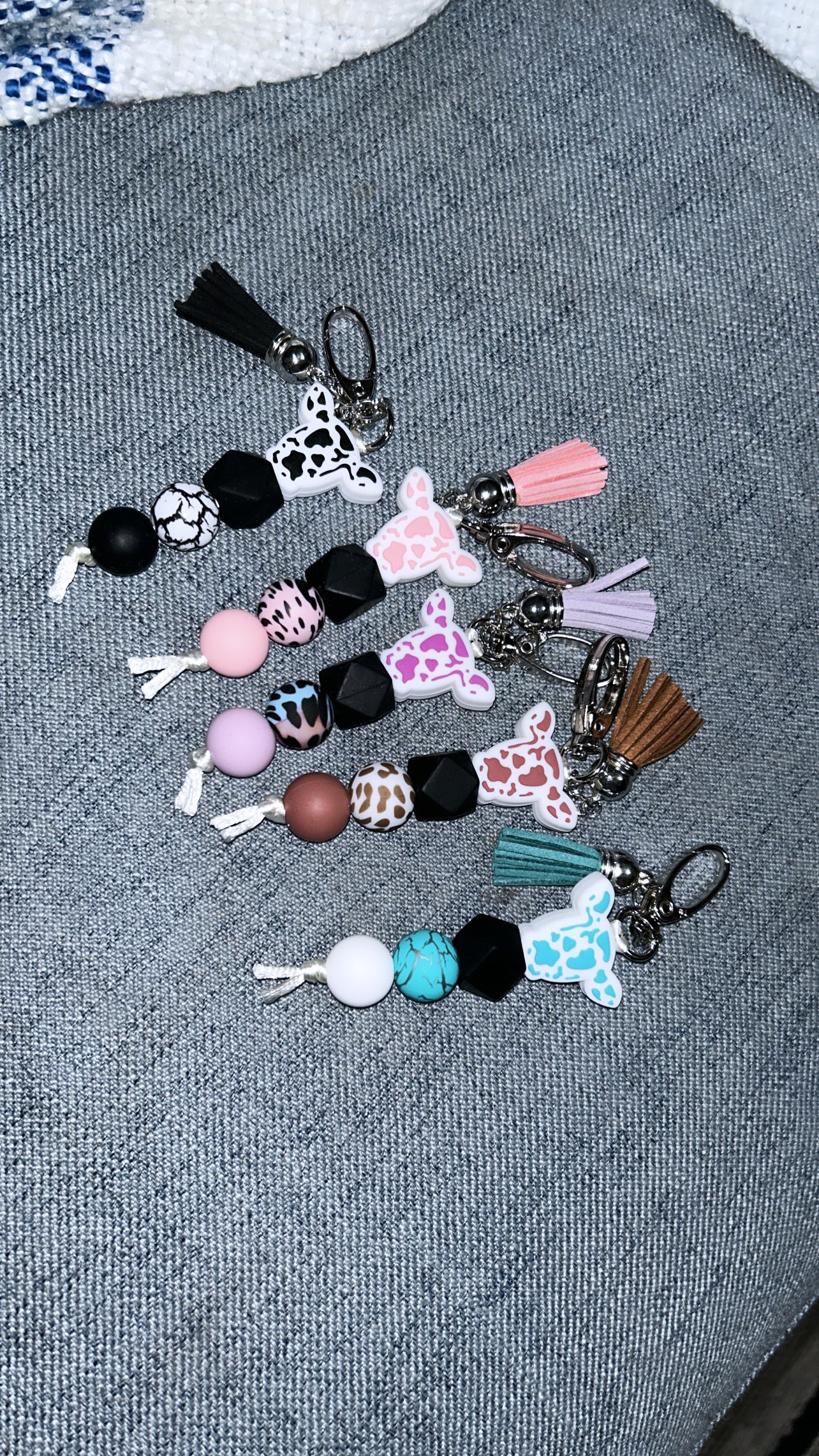 Beaded keyrings